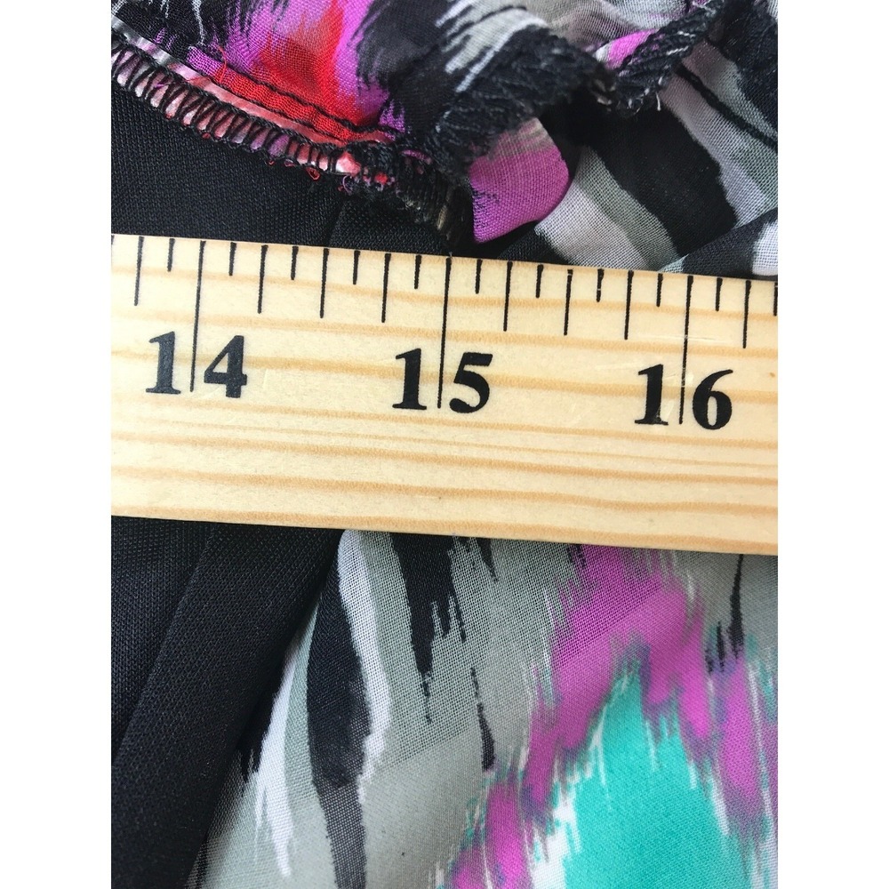 Bisou Bisou Michele Bohbot One Shoulder Dress Size 4 Zebra Geometric Print Black - Picture 5 of 12